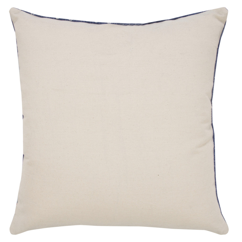 20" X 20" Green And White 100% Cotton Striped Zippered Pillow