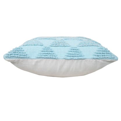 14" X 36" Heathered Gray And Off-White 100% Cotton Geometric Zippered Pillow