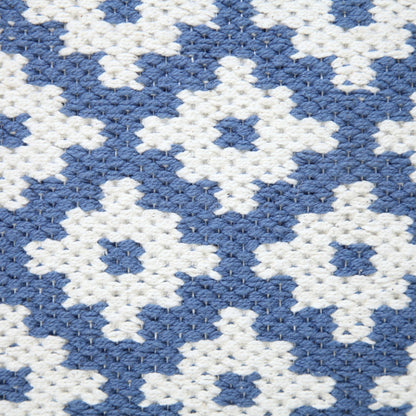 20" X 20" Orange And White 100% Cotton Geometric Zippered Pillow