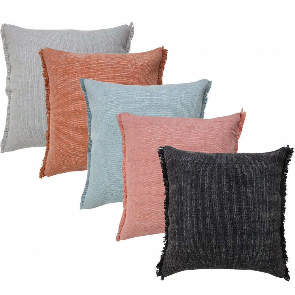 14" X 36" Jet Black 100% Cotton Zippered Pillow