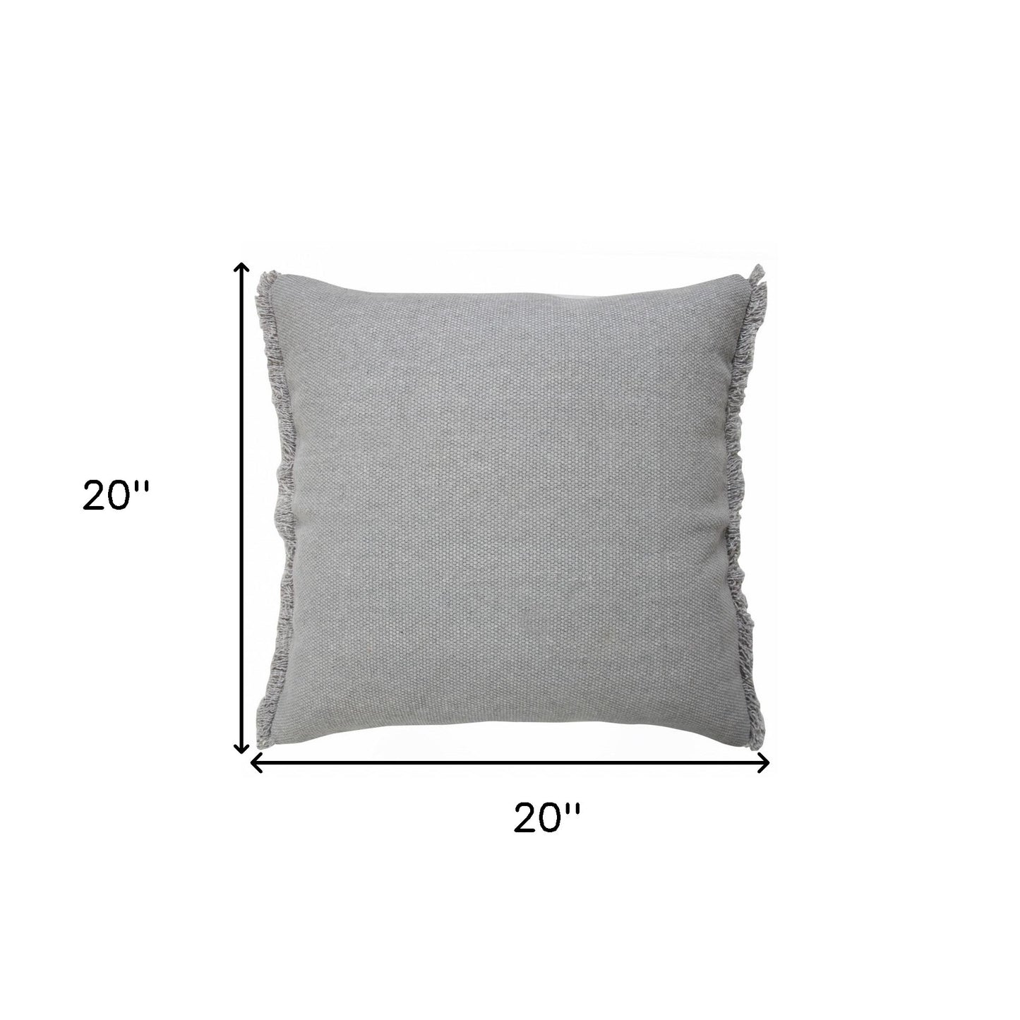 14" X 36" Jet Black 100% Cotton Zippered Pillow