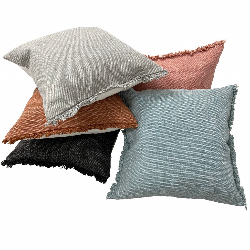 14" X 36" Jet Black 100% Cotton Zippered Pillow