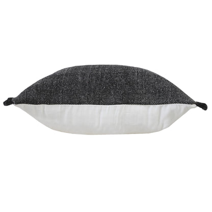 14" X 36" Jet Black 100% Cotton Zippered Pillow