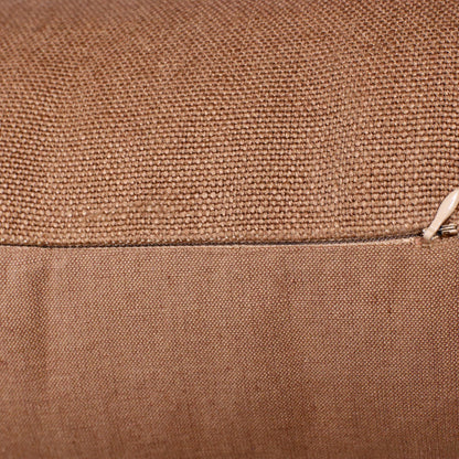 20" X 20" Cream Linen Zippered Pillow