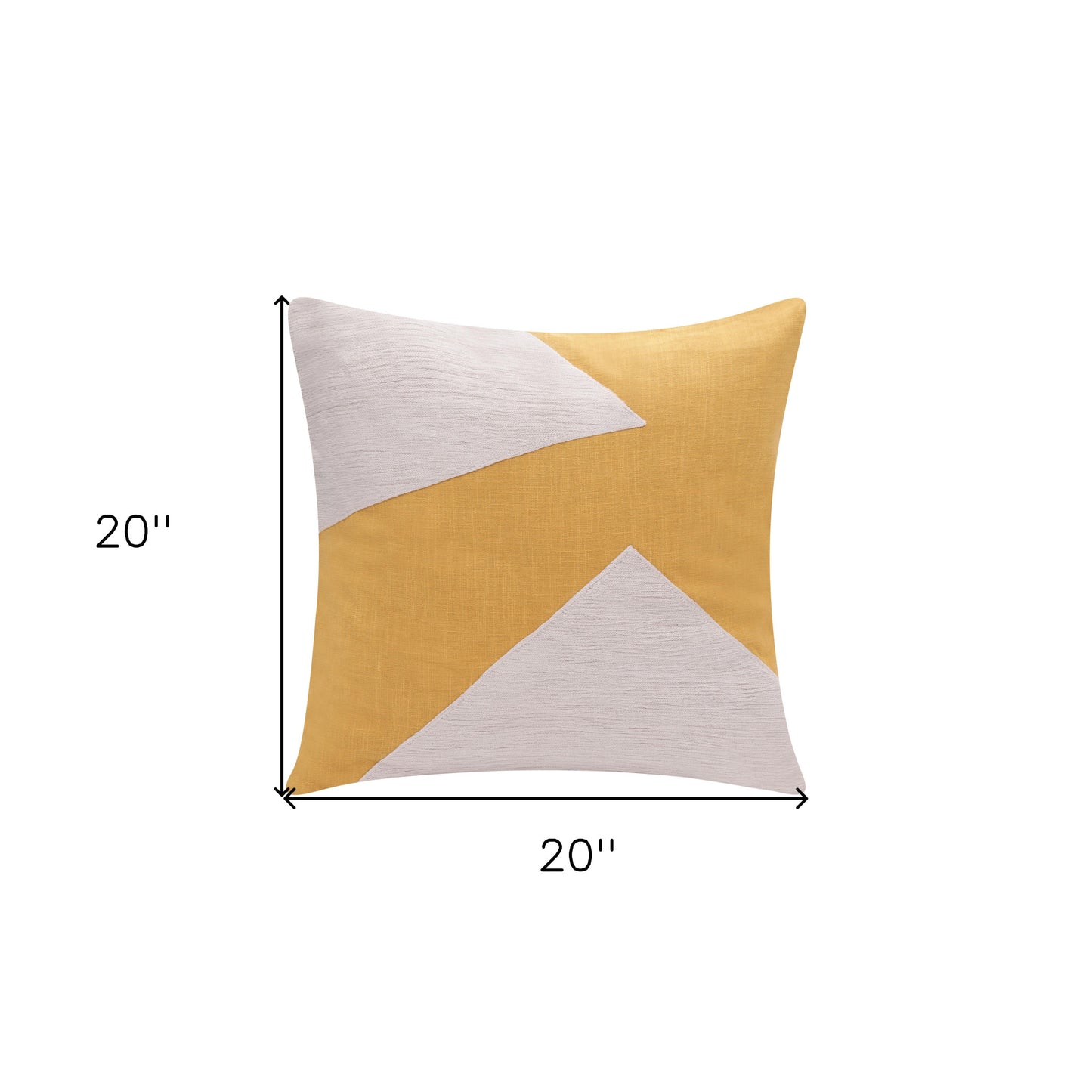 20" X 20" Navy And Ivory 100% Cotton Abstract Zippered Pillow