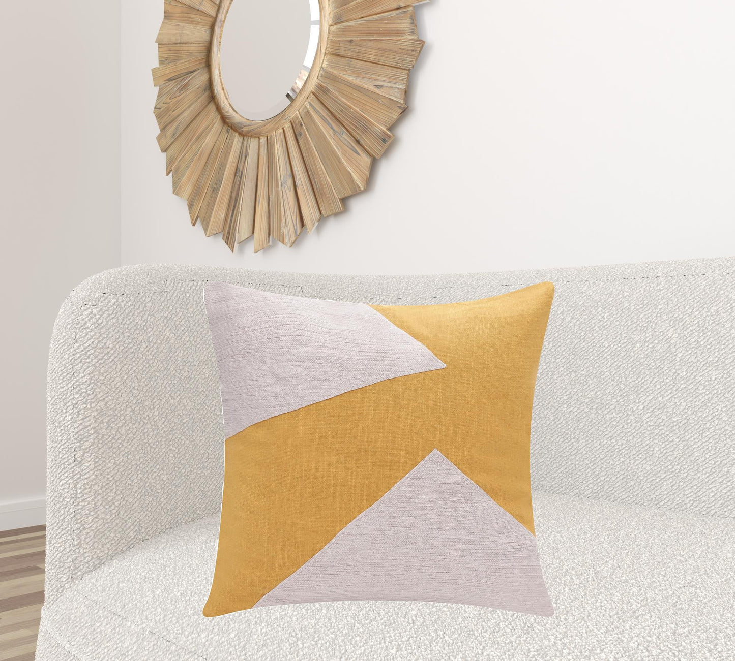 20" X 20" Navy And Ivory 100% Cotton Abstract Zippered Pillow