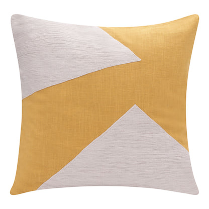 20" X 20" Navy And Ivory 100% Cotton Abstract Zippered Pillow