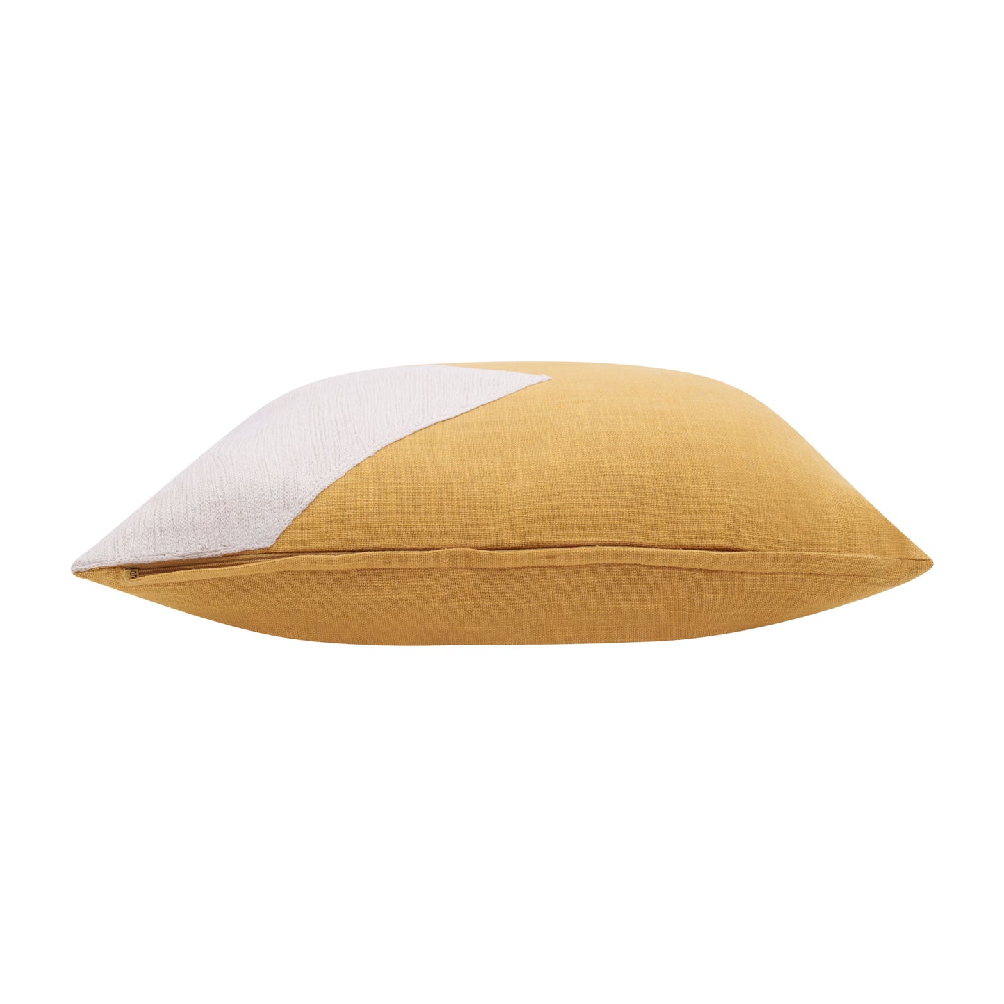 20" X 20" Navy And Ivory 100% Cotton Abstract Zippered Pillow