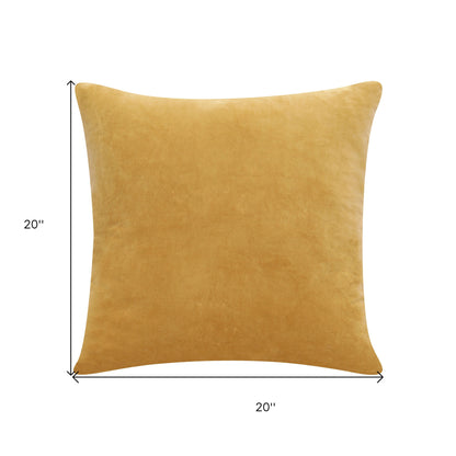 20" X 20" Black 100% Cotton Zippered Pillow