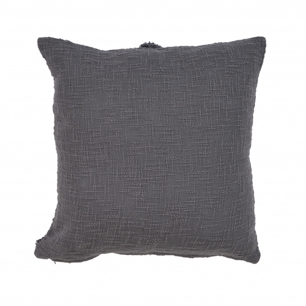 20" X 20" Ivory 100% Cotton Zippered Pillow