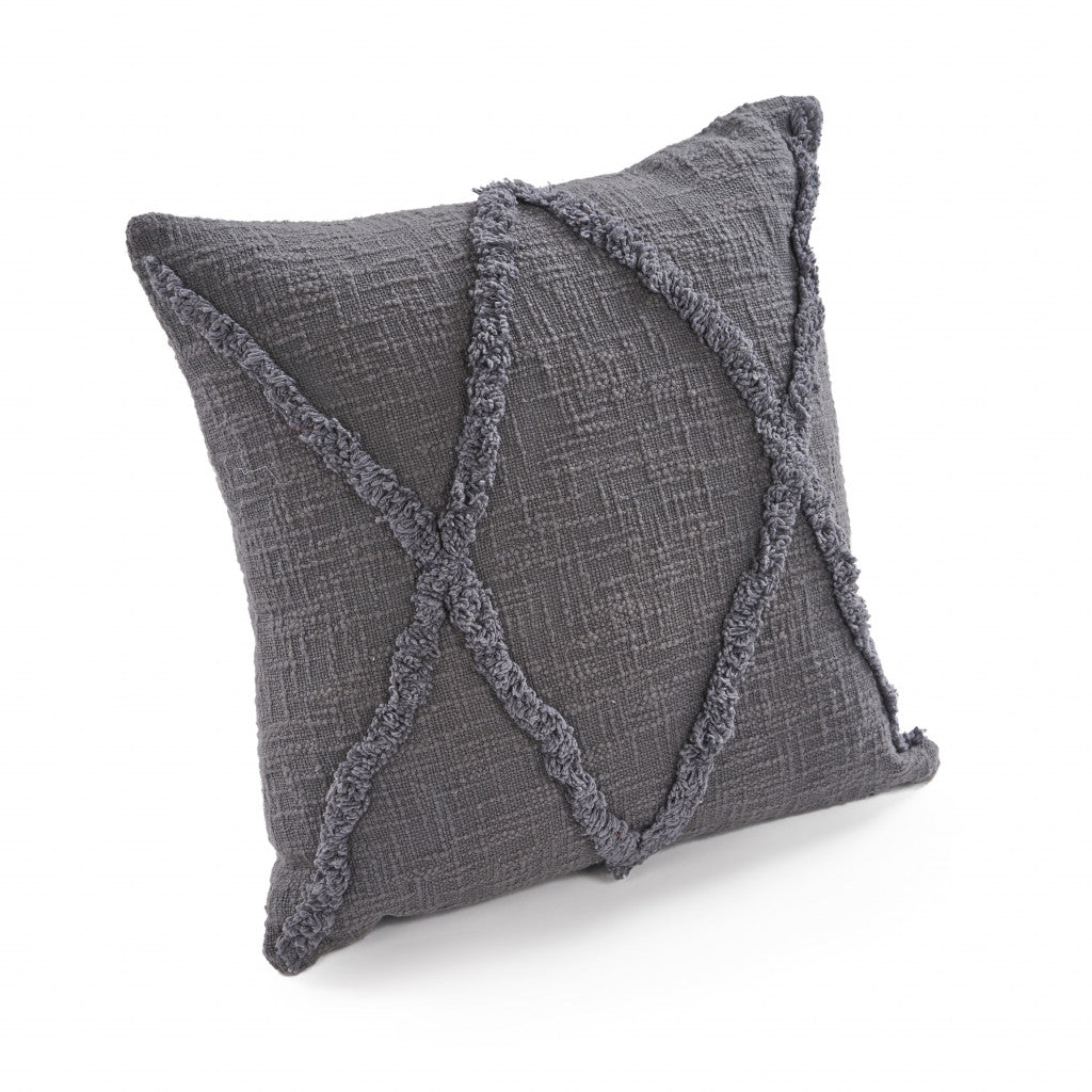 20" X 20" Ivory 100% Cotton Zippered Pillow