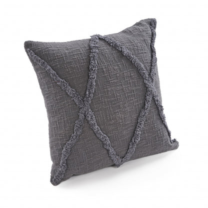 20" X 20" Ivory 100% Cotton Zippered Pillow