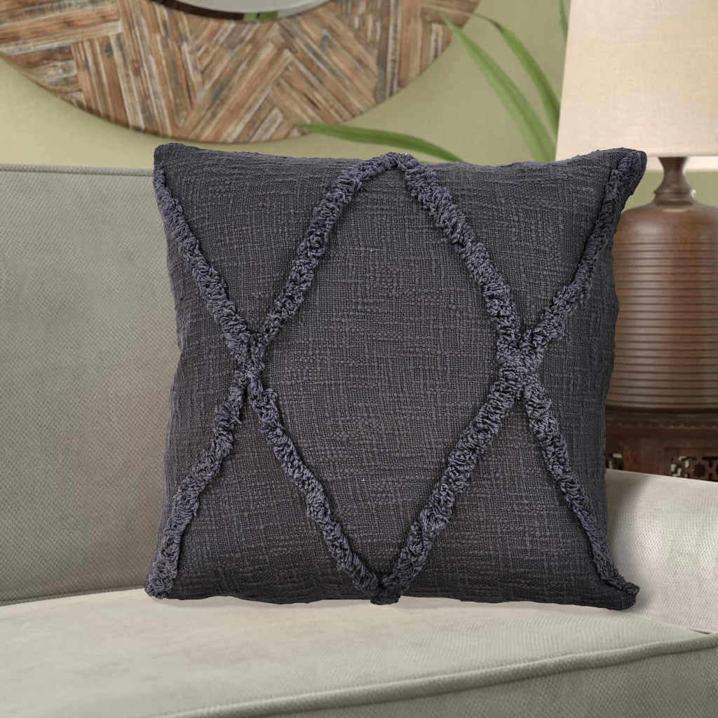 20" X 20" Ivory 100% Cotton Zippered Pillow