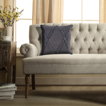 20" X 20" Ivory 100% Cotton Zippered Pillow