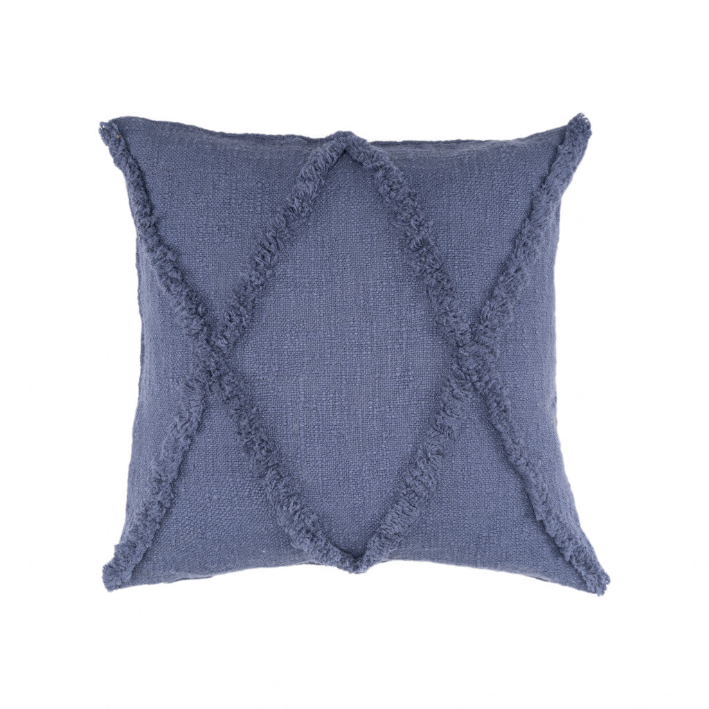20" X 20" Ivory 100% Cotton Zippered Pillow