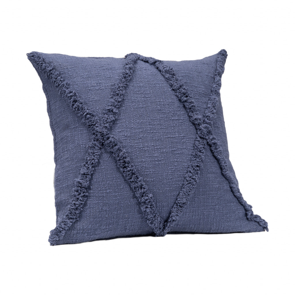 20" X 20" Ivory 100% Cotton Zippered Pillow