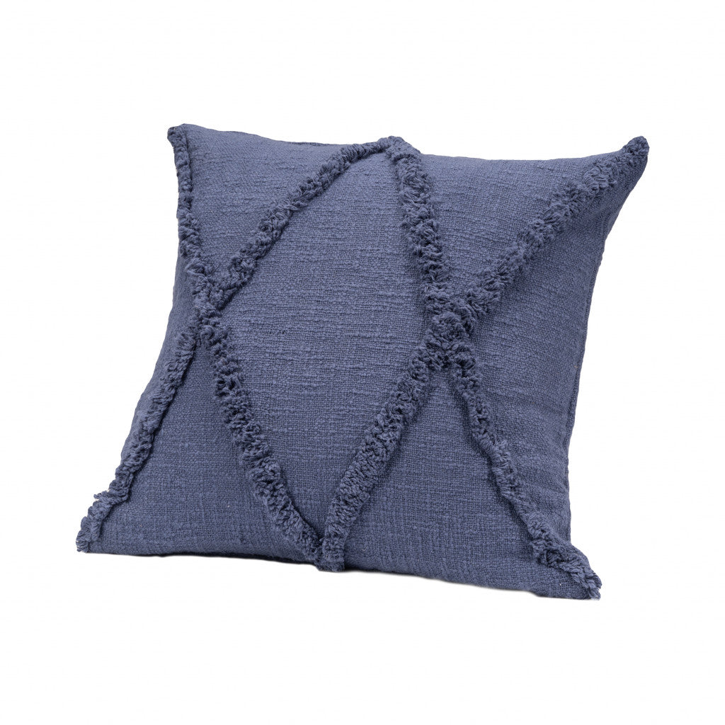 20" X 20" Ivory 100% Cotton Zippered Pillow