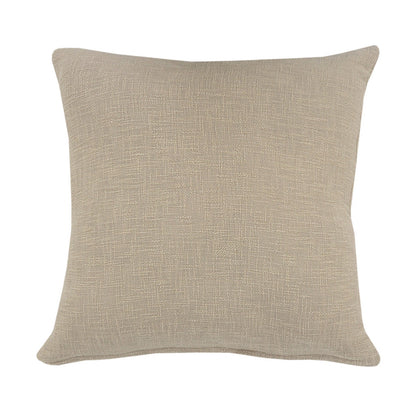 20" X 20" Ivory 100% Cotton Zippered Pillow