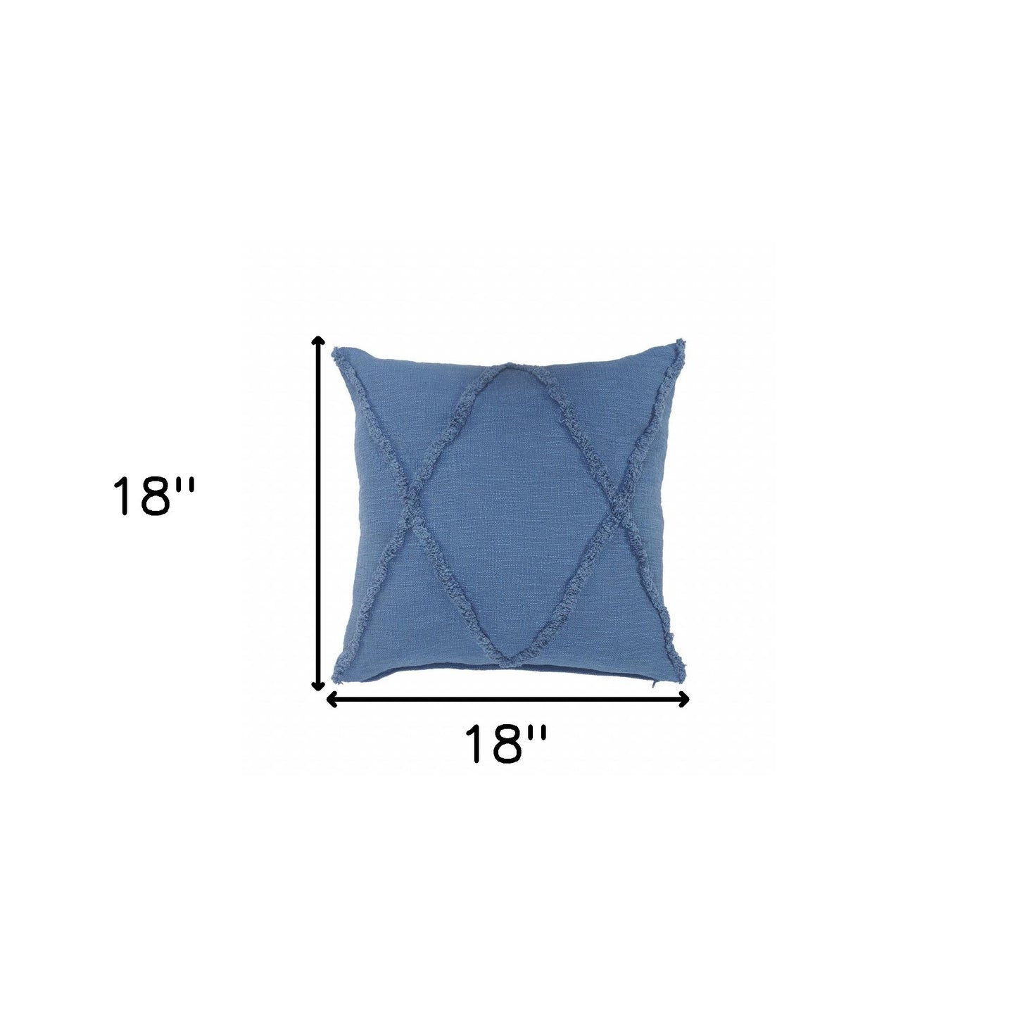 20" X 20" Ivory 100% Cotton Zippered Pillow