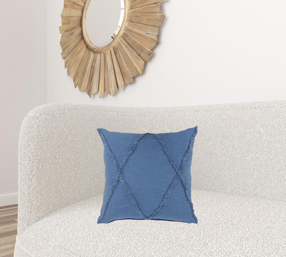 20" X 20" Ivory 100% Cotton Zippered Pillow