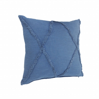 20" X 20" Ivory 100% Cotton Zippered Pillow