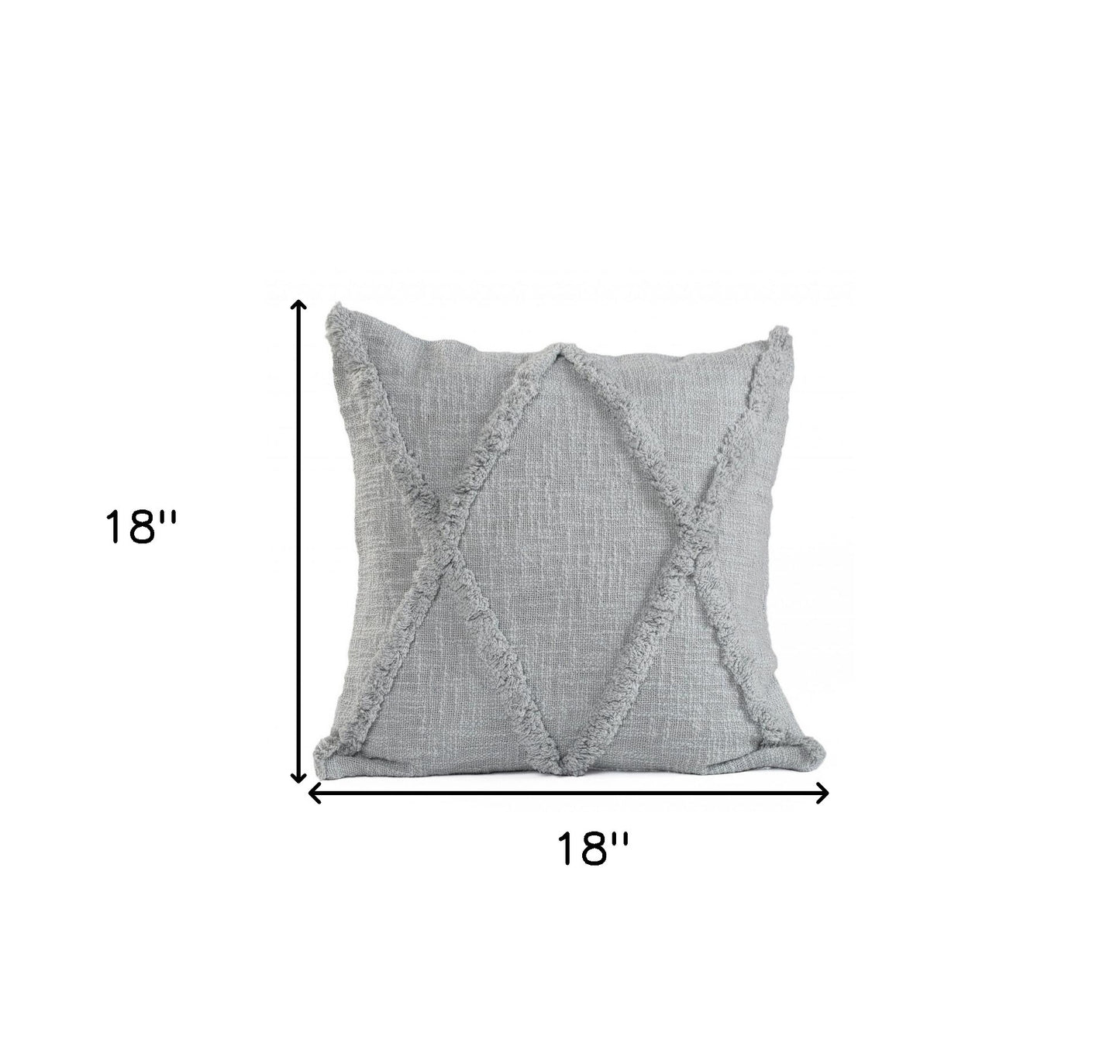 20" X 20" Ivory 100% Cotton Zippered Pillow