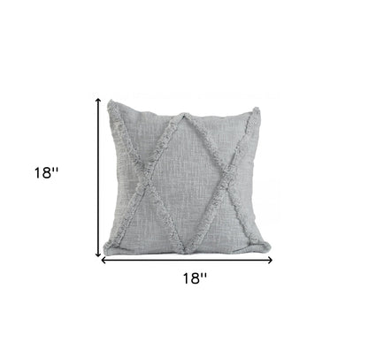 20" X 20" Ivory 100% Cotton Zippered Pillow