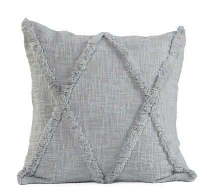 20" X 20" Ivory 100% Cotton Zippered Pillow