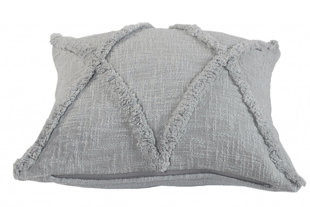 20" X 20" Ivory 100% Cotton Zippered Pillow