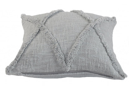 20" X 20" Ivory 100% Cotton Zippered Pillow