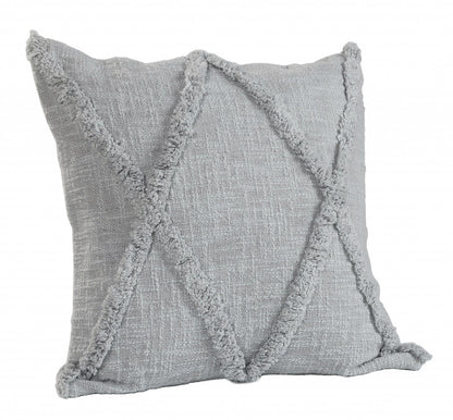 20" X 20" Ivory 100% Cotton Zippered Pillow