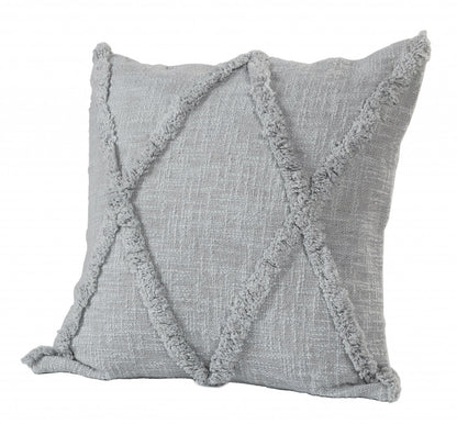 20" X 20" Ivory 100% Cotton Zippered Pillow