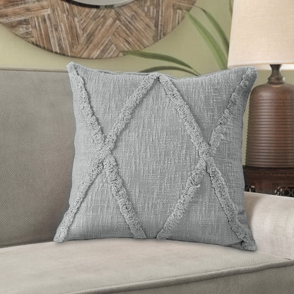 20" X 20" Ivory 100% Cotton Zippered Pillow