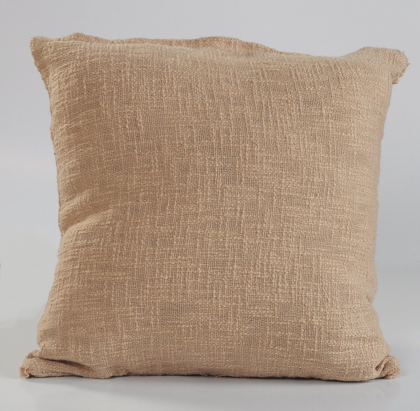 20" X 20" Ivory 100% Cotton Zippered Pillow
