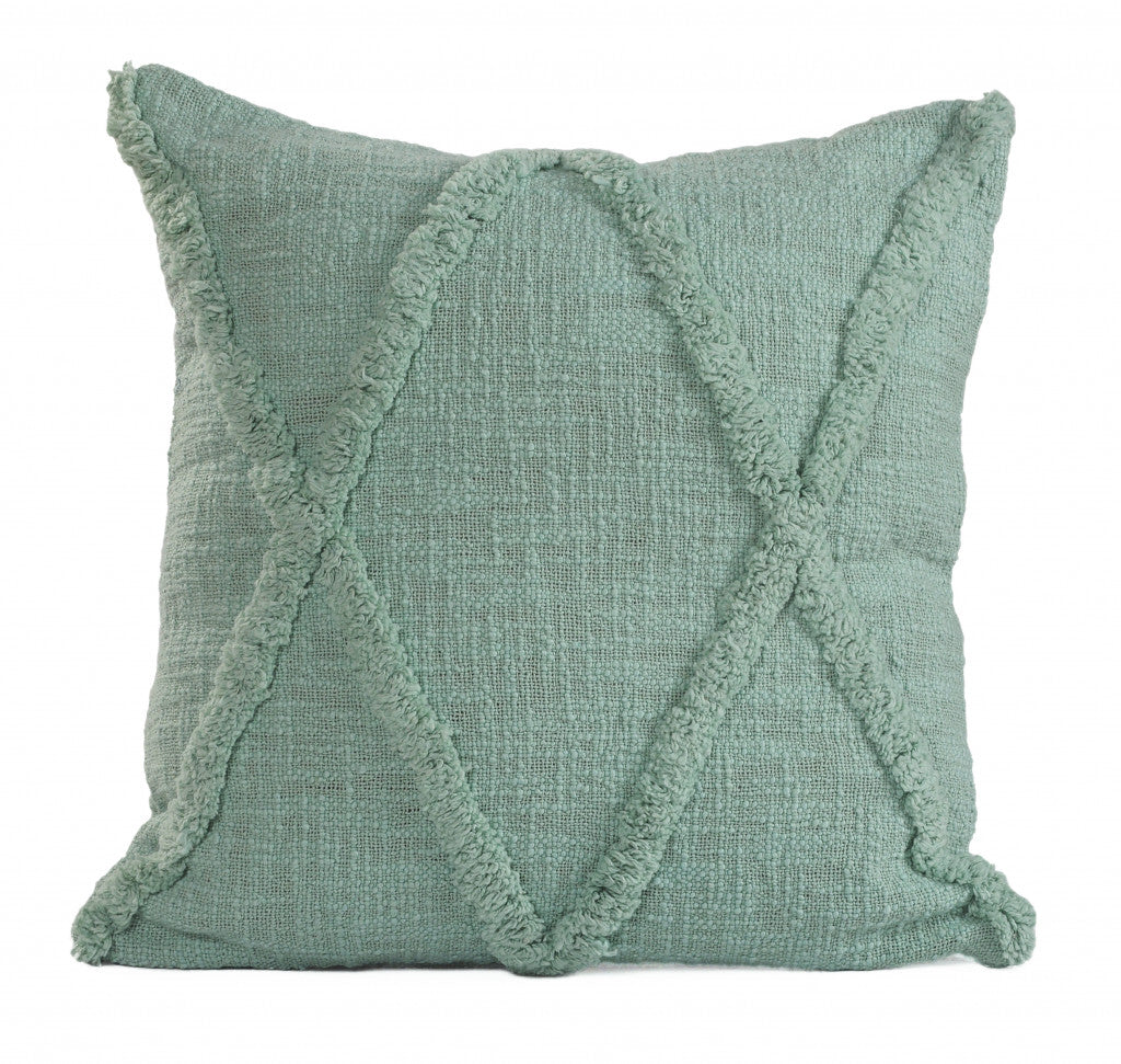 20" X 20" Ivory 100% Cotton Zippered Pillow