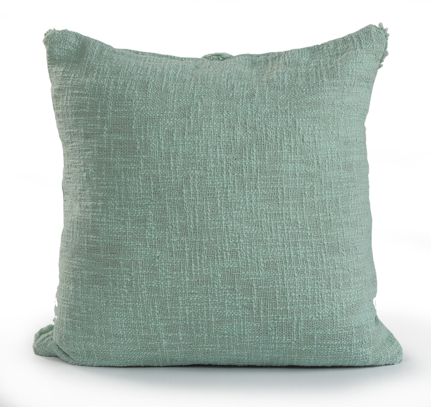 20" X 20" Ivory 100% Cotton Zippered Pillow