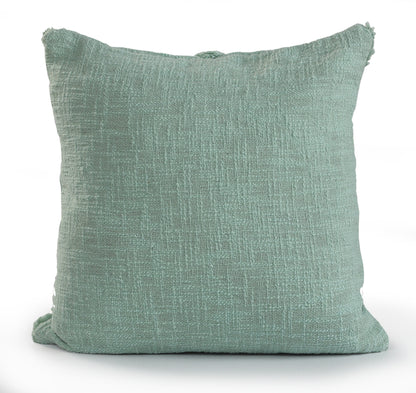 20" X 20" Ivory 100% Cotton Zippered Pillow