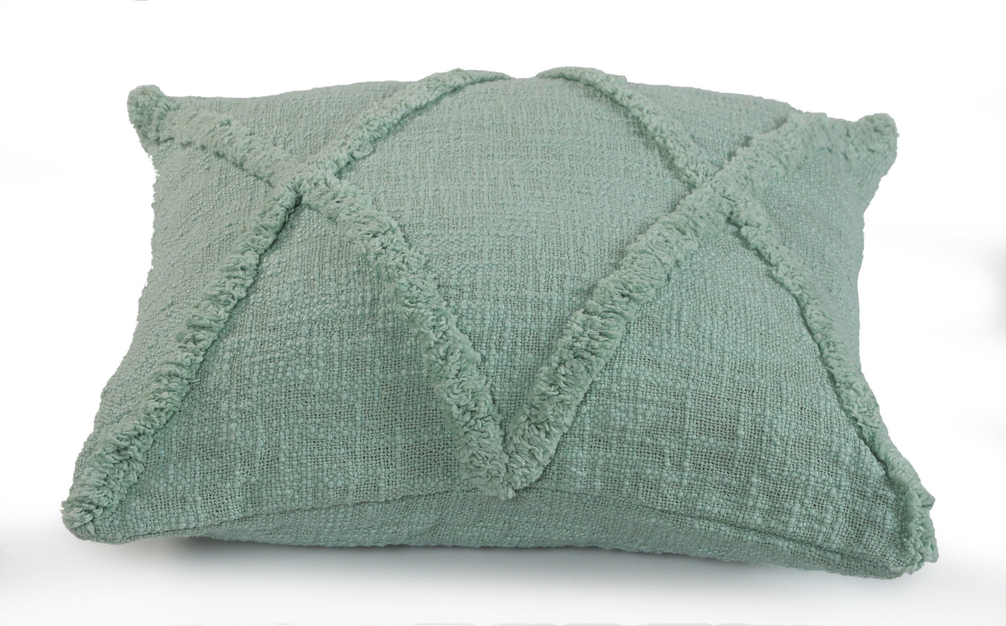 20" X 20" Ivory 100% Cotton Zippered Pillow