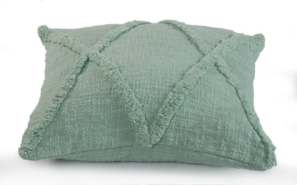 20" X 20" Ivory 100% Cotton Zippered Pillow