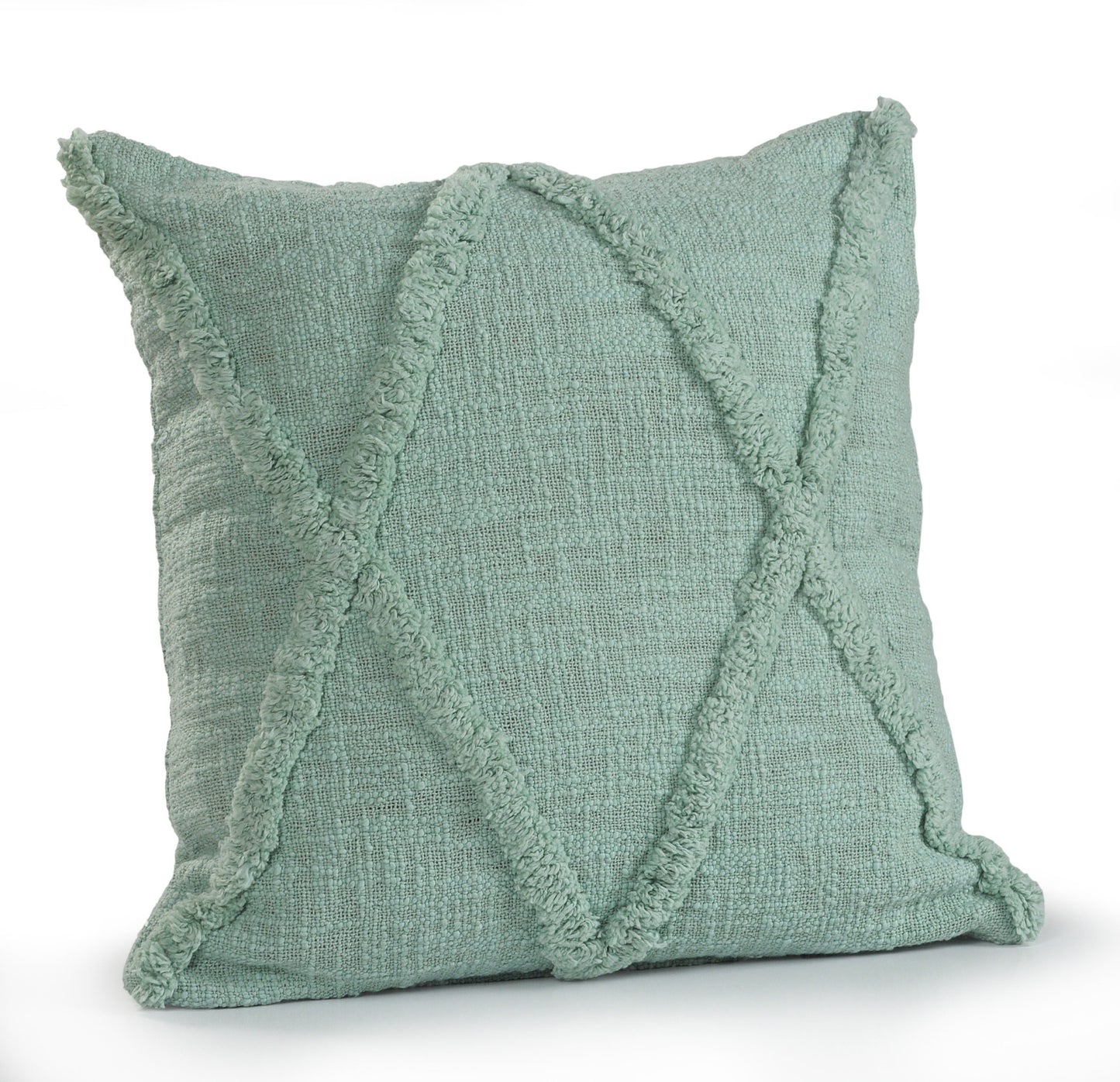 20" X 20" Ivory 100% Cotton Zippered Pillow
