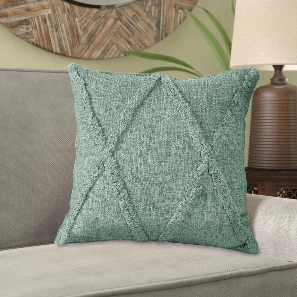 20" X 20" Ivory 100% Cotton Zippered Pillow