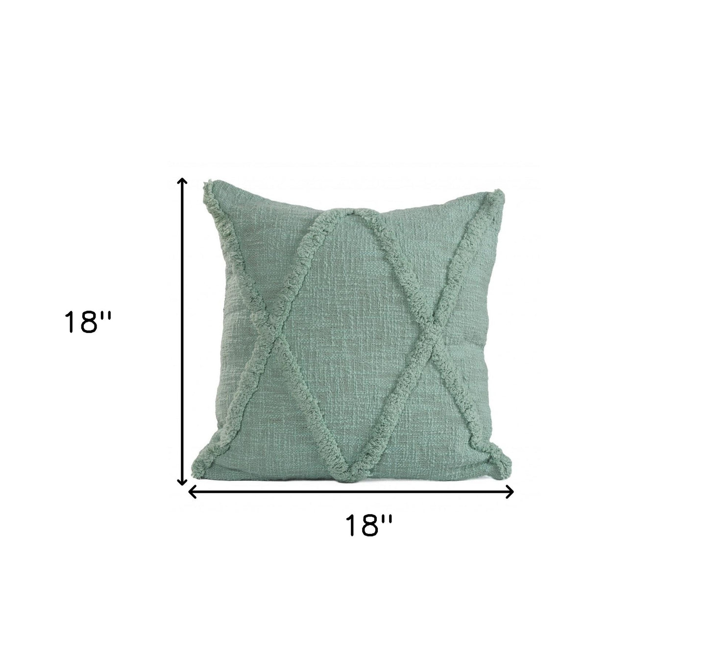 20" X 20" Ivory 100% Cotton Zippered Pillow