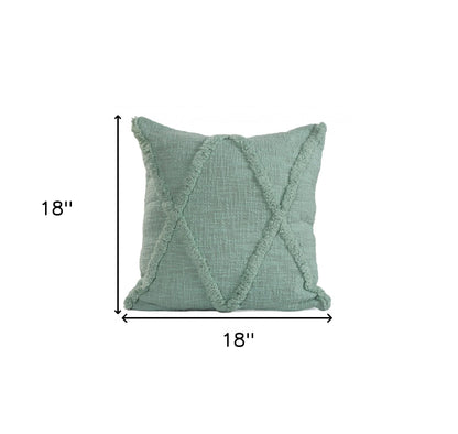 20" X 20" Ivory 100% Cotton Zippered Pillow