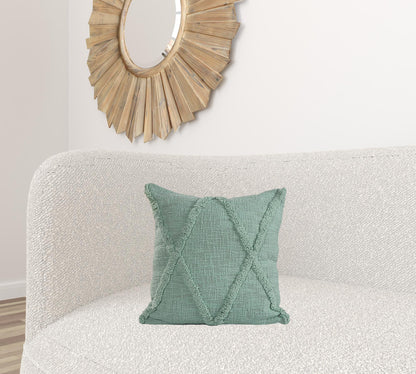 20" X 20" Ivory 100% Cotton Zippered Pillow
