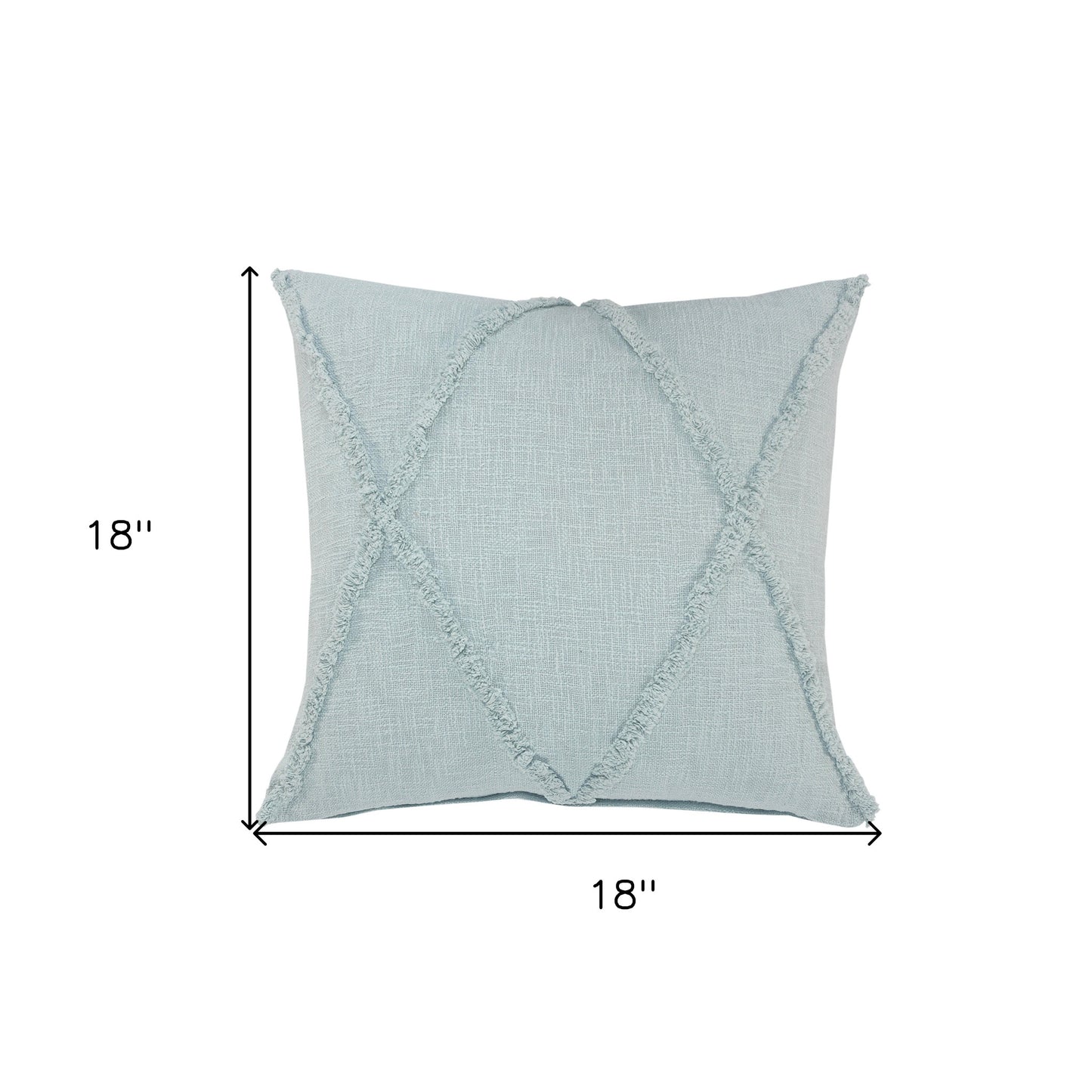 20" X 20" Ivory 100% Cotton Zippered Pillow