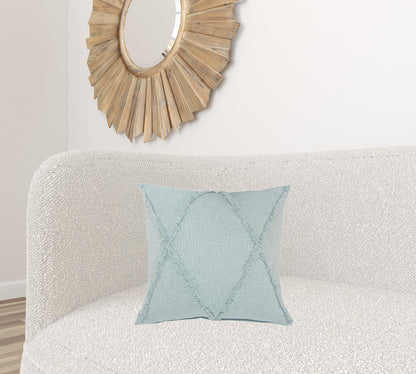 20" X 20" Ivory 100% Cotton Zippered Pillow