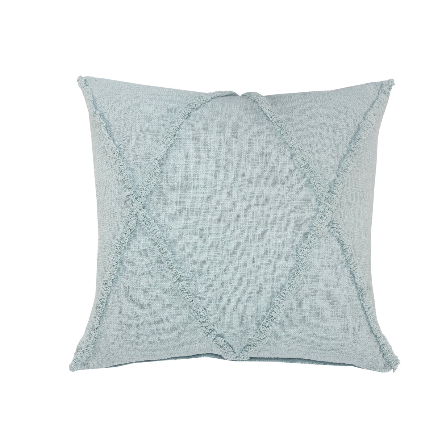 20" X 20" Ivory 100% Cotton Zippered Pillow
