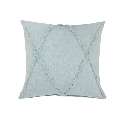 20" X 20" Ivory 100% Cotton Zippered Pillow