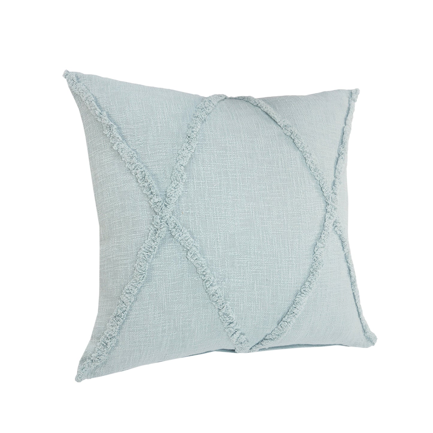 20" X 20" Ivory 100% Cotton Zippered Pillow