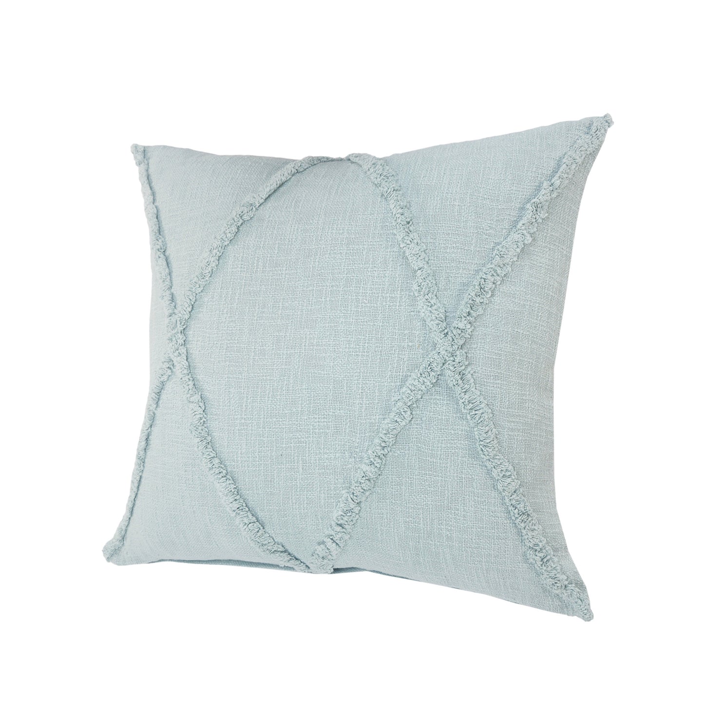 20" X 20" Ivory 100% Cotton Zippered Pillow